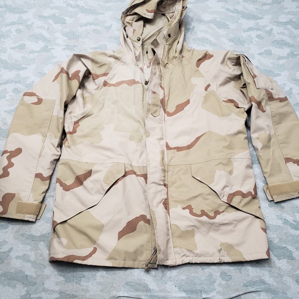 Military Tennessee Apparel Parka Mens Large Long Tan Cold Weather Desert Camo